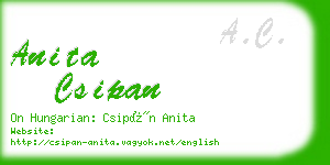 anita csipan business card
